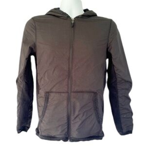 Marc Anthony black gray knit lightweight windbreaker full zip jacket small